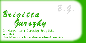 brigitta gurszky business card